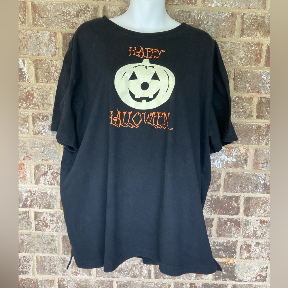 Happy Halloween pumpkin tshirt glow in the dark size XL unisex